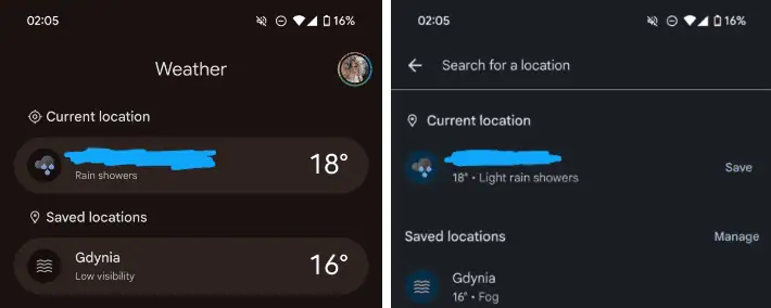 Google Pixel Wetter-App 4