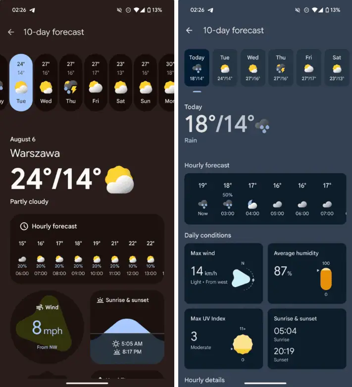 Google Pixel Wetter-App 3