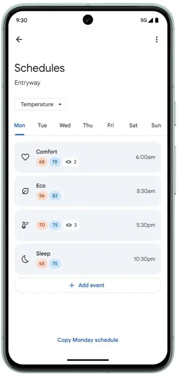 Google Nest Lernthermostat 2024 – Heim-App