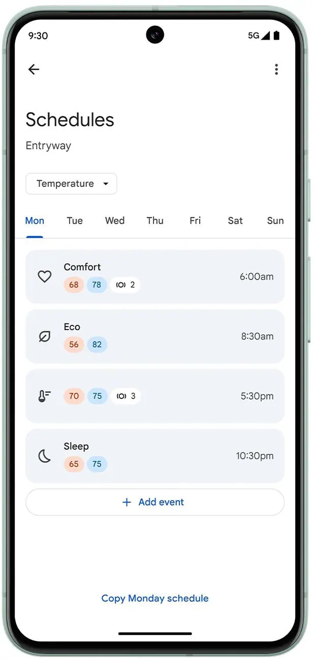 Google Nest Lernthermostat 2024 – Heim-App