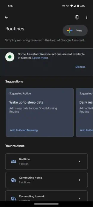 Google Assistant-Routinen Gemini 2