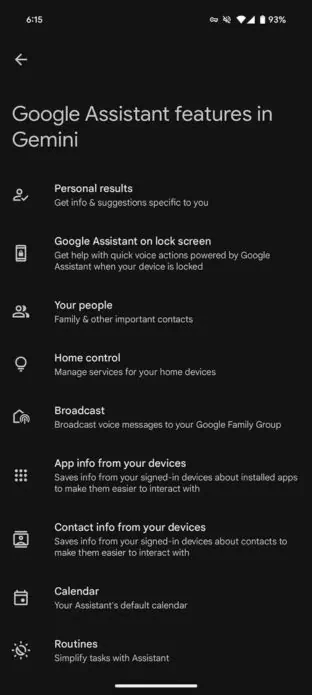 Google Assistant-Routinen Gemini 1