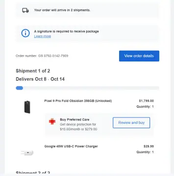 Pixel 9 Pro Fold Nicht auf Lager (2)