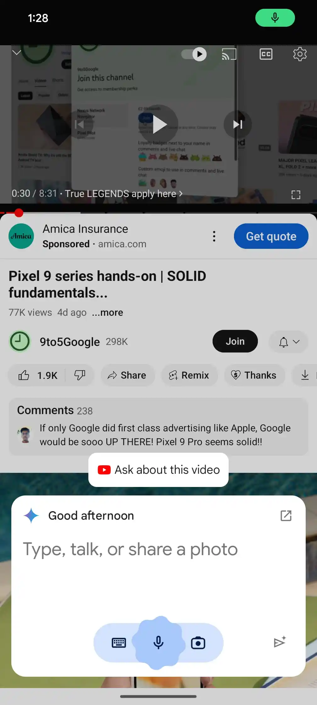 Gemini Floating Overlay Panel Fragen Sie nach diesem Video