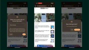 Android 15-Bildschirmfreigabe – neue Statusleistenanzeige und Dialog 1
