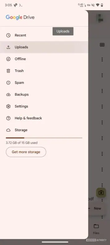 Google Drive-Upload-Bildschirm (4)