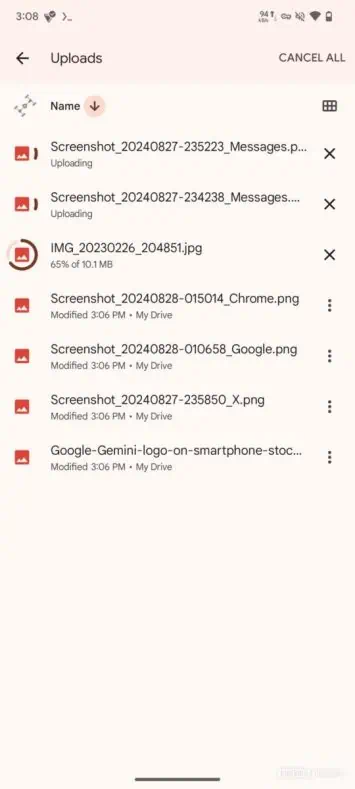 Google Drive-Upload-Bildschirm (6)
