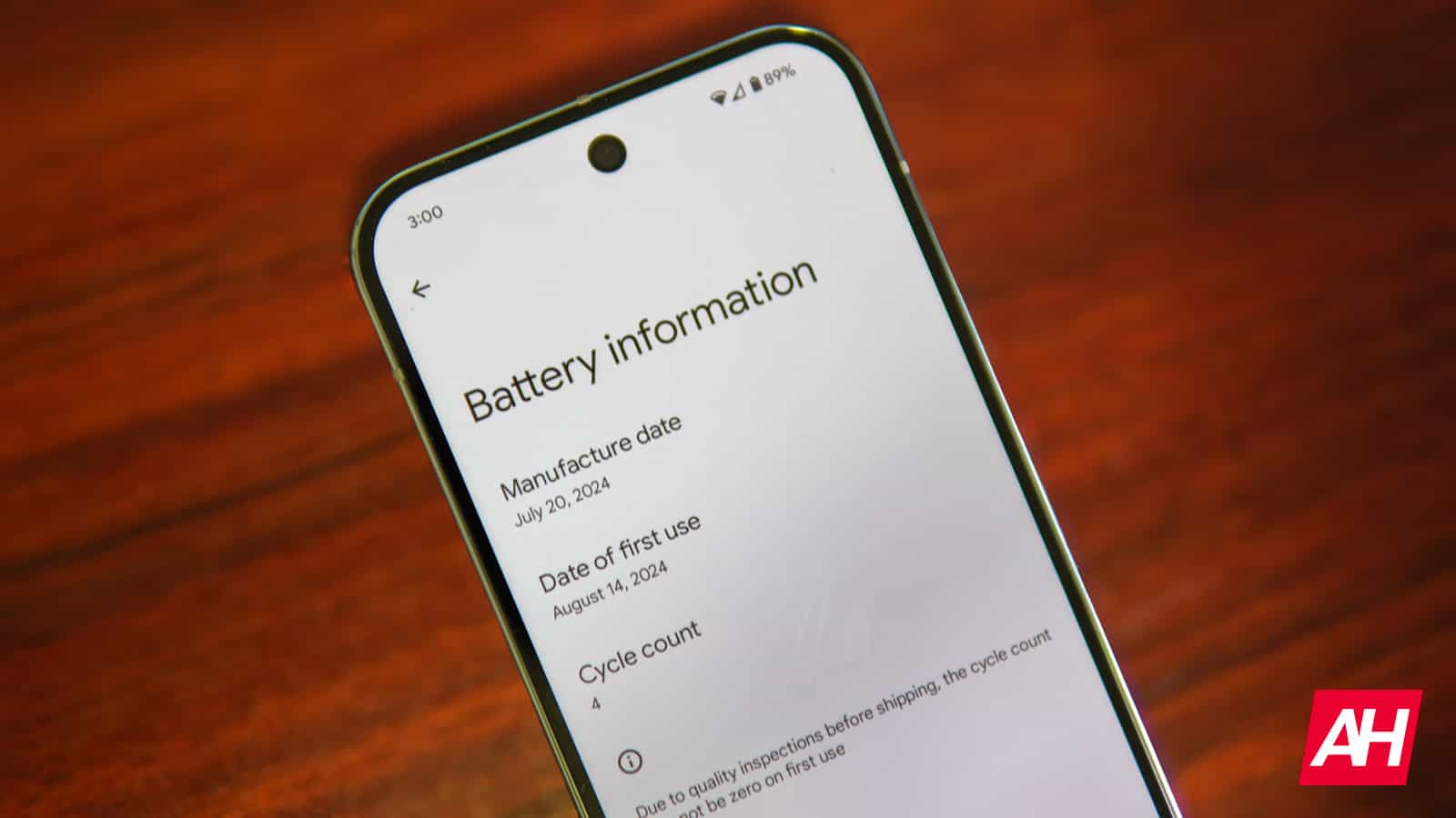 Der Abschnitt „Batterieinformationen“ von Pixel 9 zeigt jetzt auch die Anzahl der Ladezyklen an