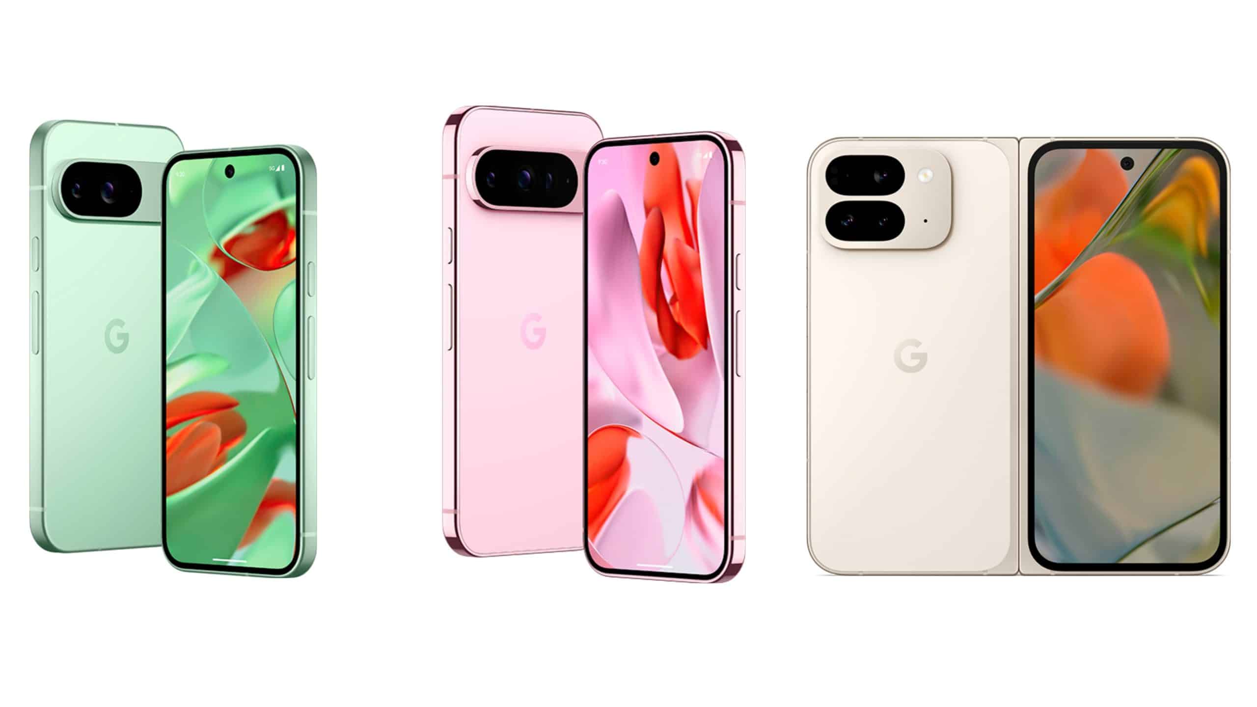 Pixel 9, Pixel 9 Pro und Pixel 9 Pro Fold in allen Farben gezeigt
