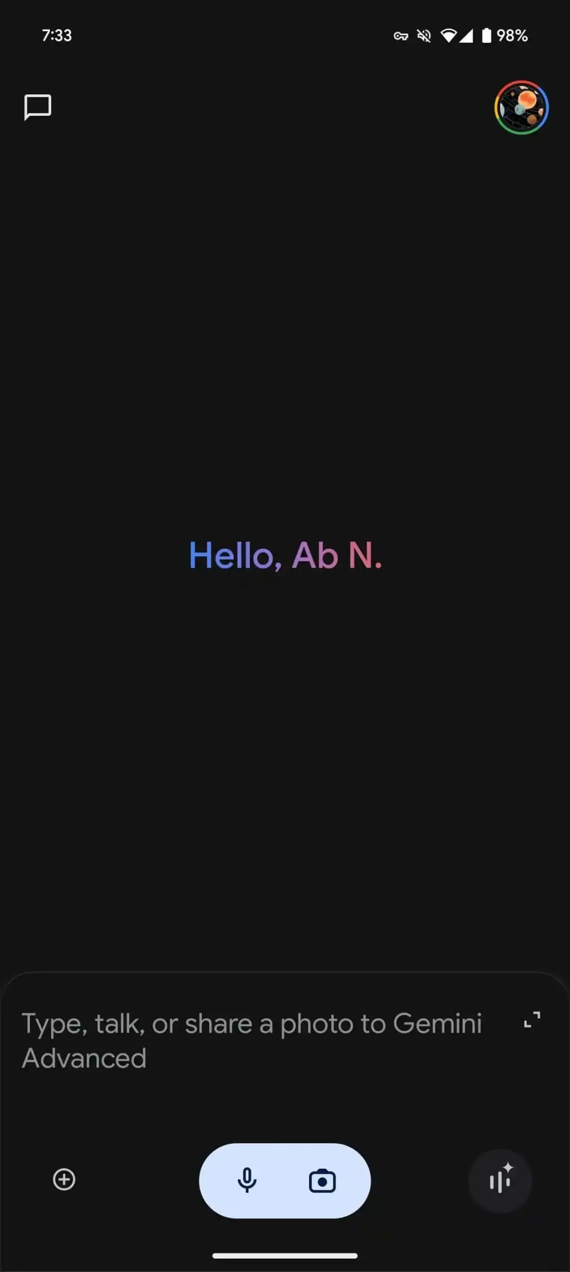Gemini App Android vereinfachter Homescreen neu