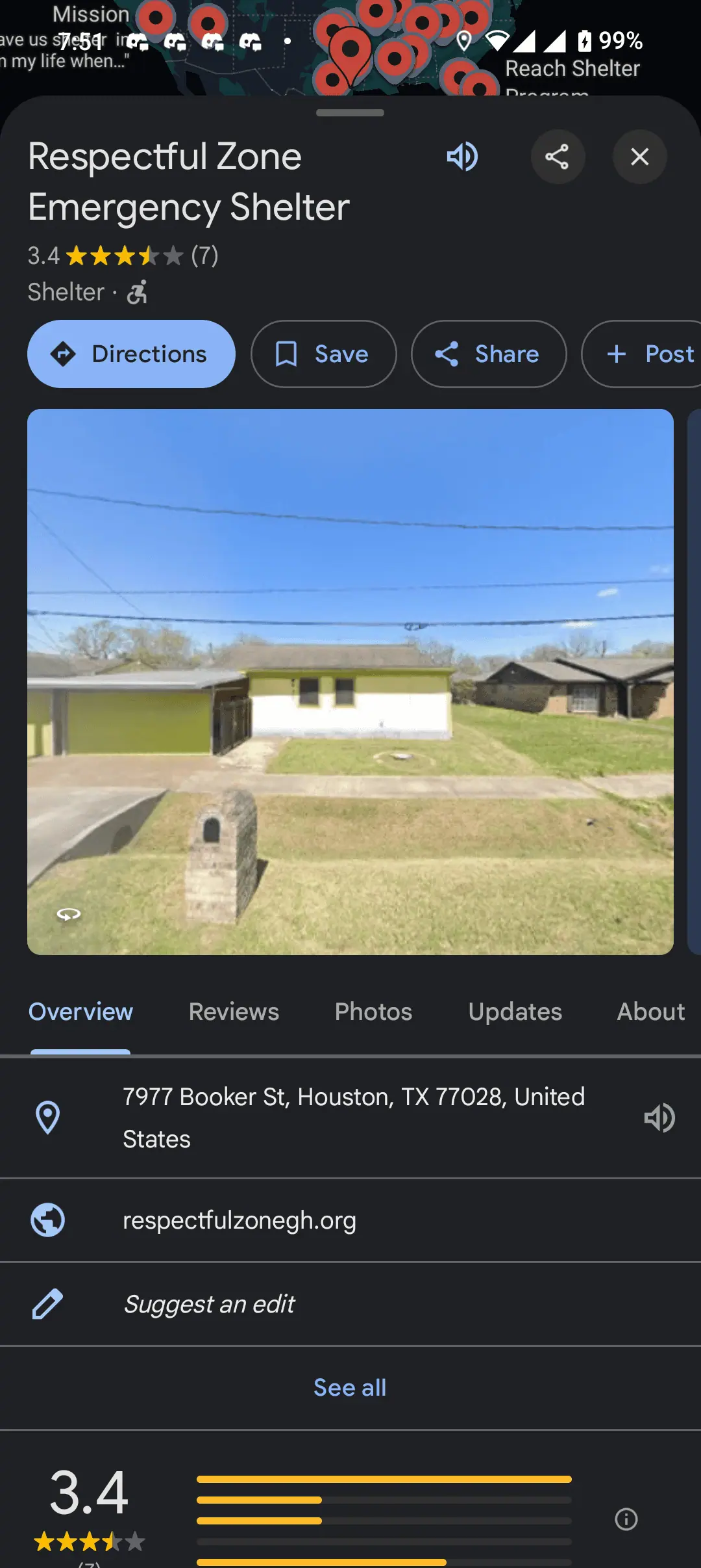 Notunterkünfte finden Google Maps 2