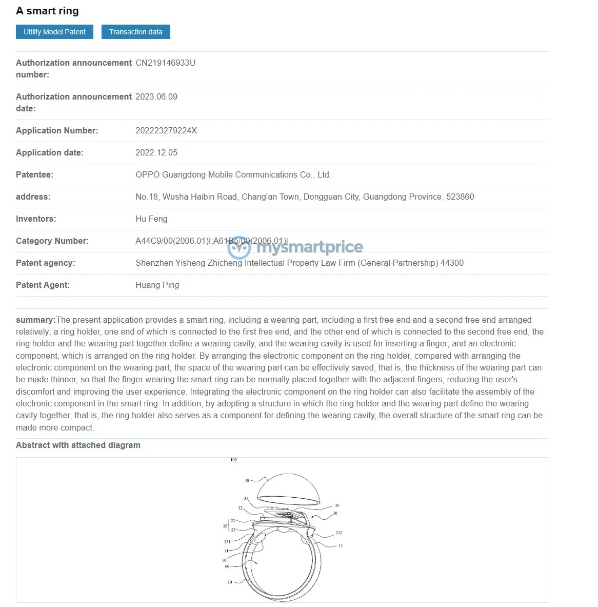 OPPO Smart Ring Patent 4