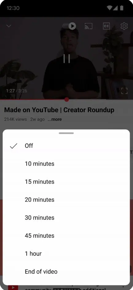 YouTube neue Funktionen Sleep-Timer