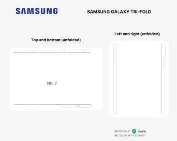 Samsung Galaxy Tri Fold, aufrollbar, Patent 2