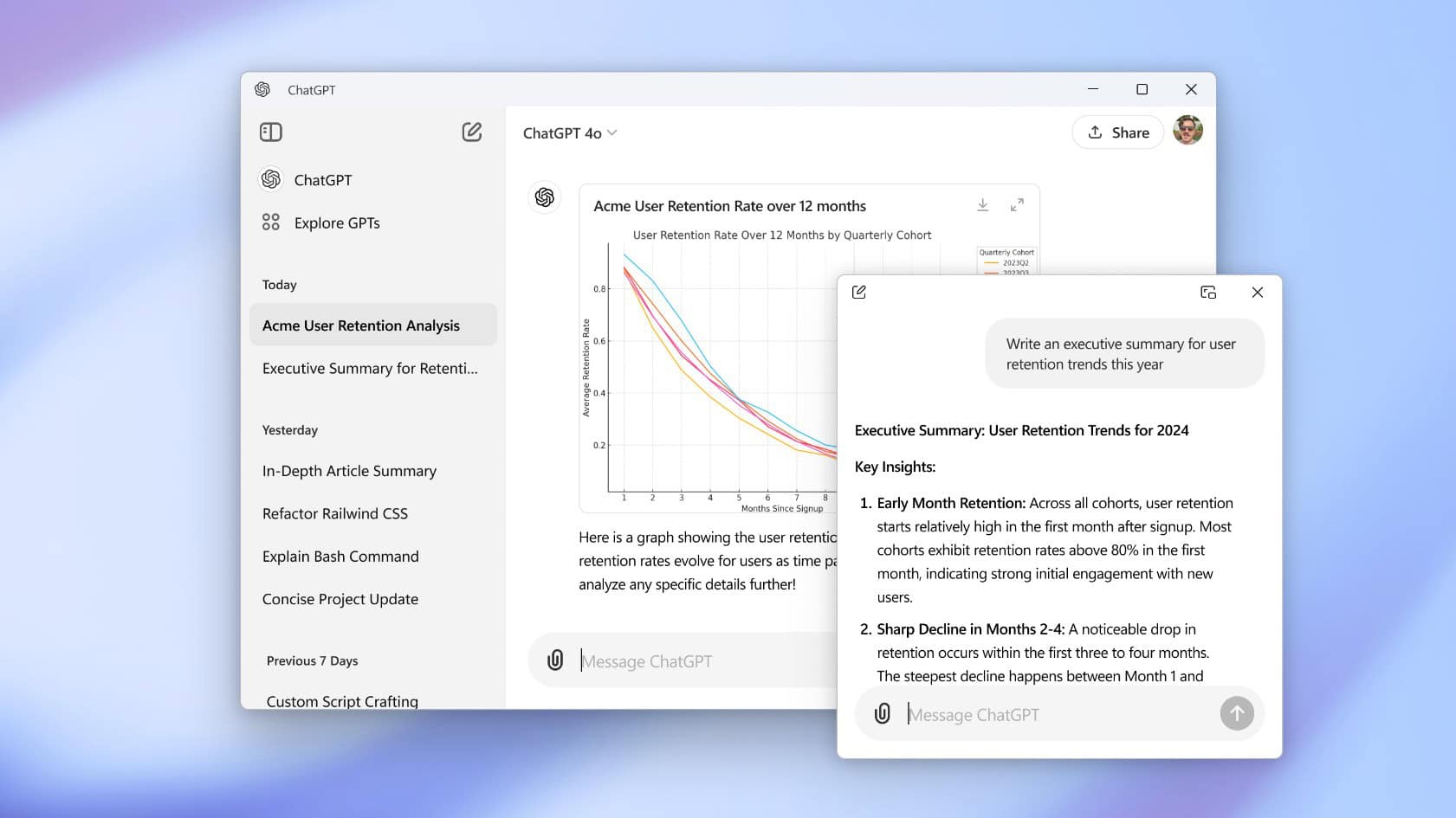 Die native ChatGPT-App für Windows-Geräte ist jetzt verfügbar