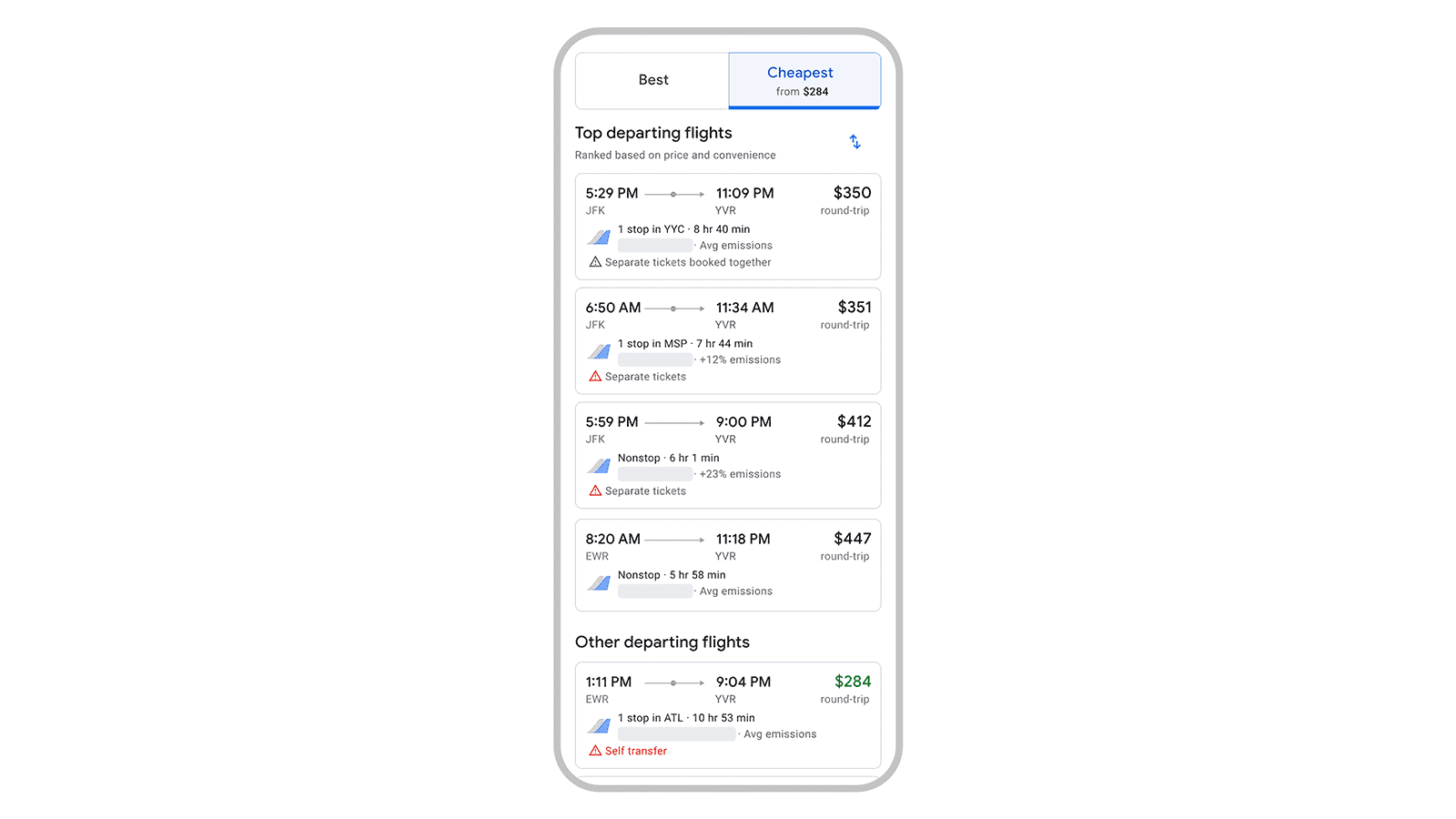 Google Flights erhält einen neuen Tab, um den „günstigsten“ Flugpreis zu finden