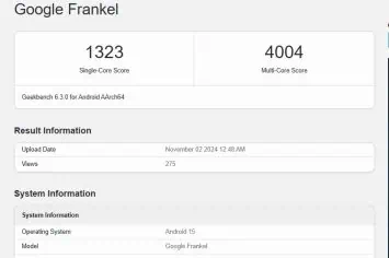 Leistung des Google Tensor G5 Geekbench