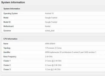 Google Tensor G5 Geekbench-Leistung 1
