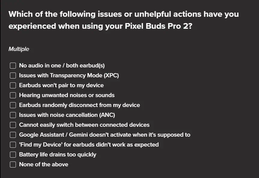 Umfrage zu Pixel Buds Pro 2 2