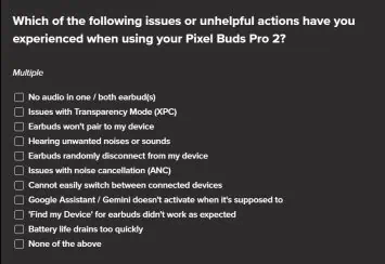 Umfrage zu Pixel Buds Pro 2 2