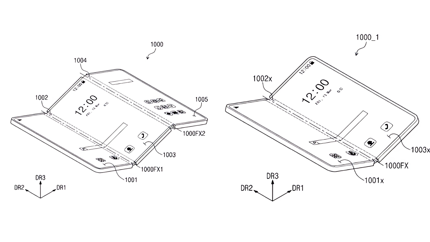 Patent zeigt weitere Details zu Samsungs potenziellem dreifach faltbarem Telefon