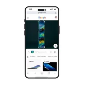Fügen Sie Text zur Google Lens-Bildsuche Chrome iOS hinzu