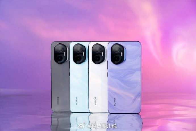 Es werden Designs, Farben und Spezifikationen für HONOR 300 und HONOR 300 Pro angezeigt