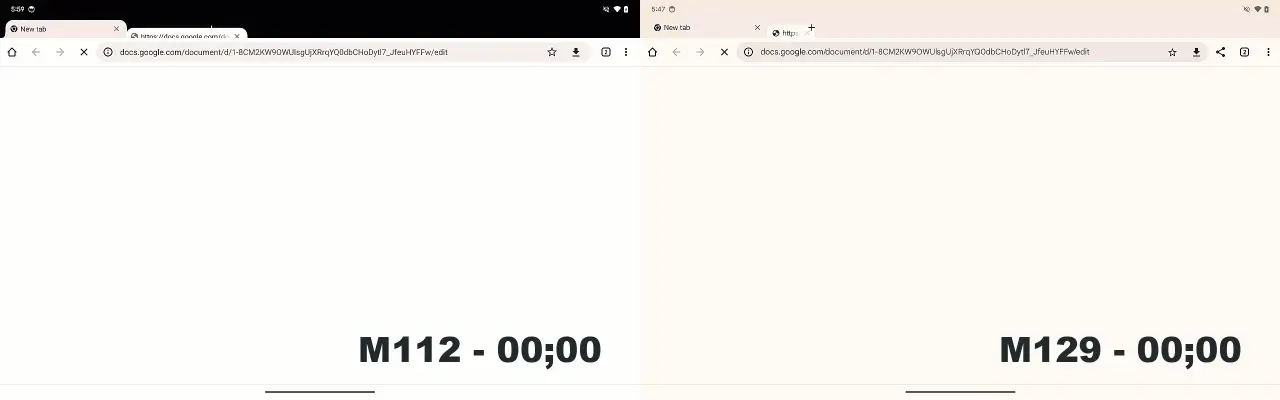 Chrome-Geschwindigkeitsvergleich 2 GIF