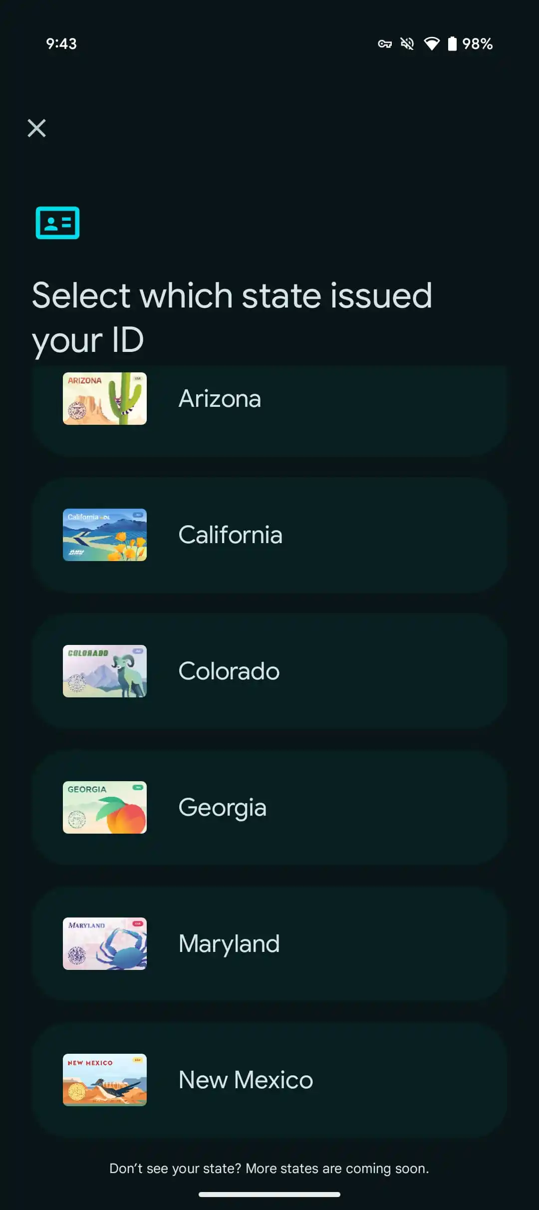 Google Wallet-Staats-ID New Mexico 2