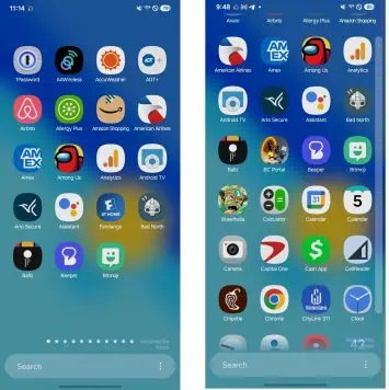 Eine vertikale App-Schublade für UI 7