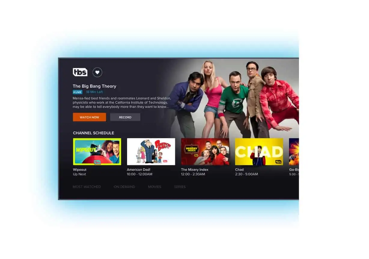SLING TV Neue App-Kanalansicht