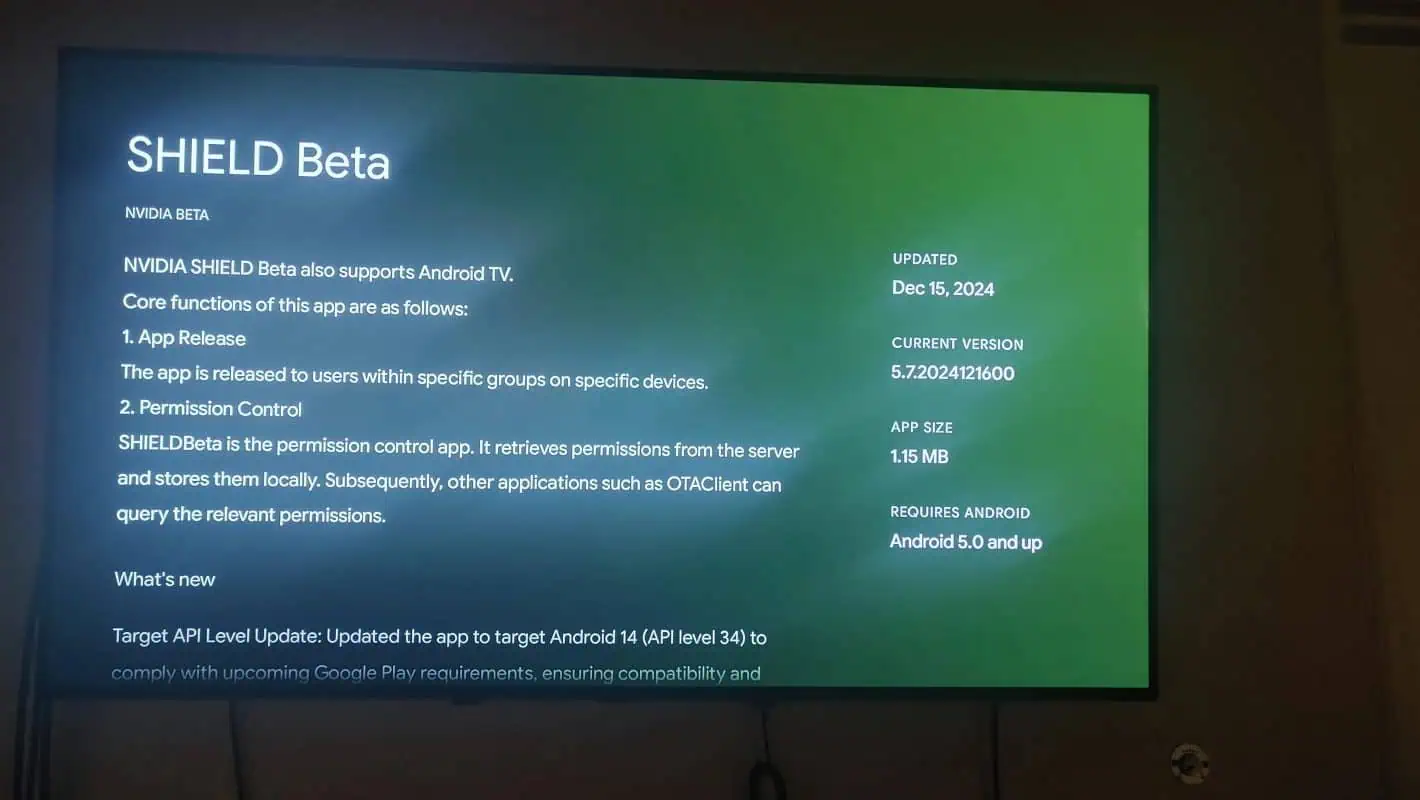 NVIDIA SHIELD TV Android 14 Betatest (2)