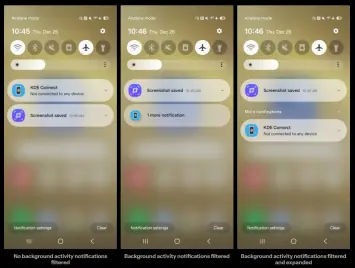 Samsung One UI 7-Benachrichtigungsfeld