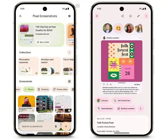 Umfangreiche Update-Funktionen für Google Screenshots