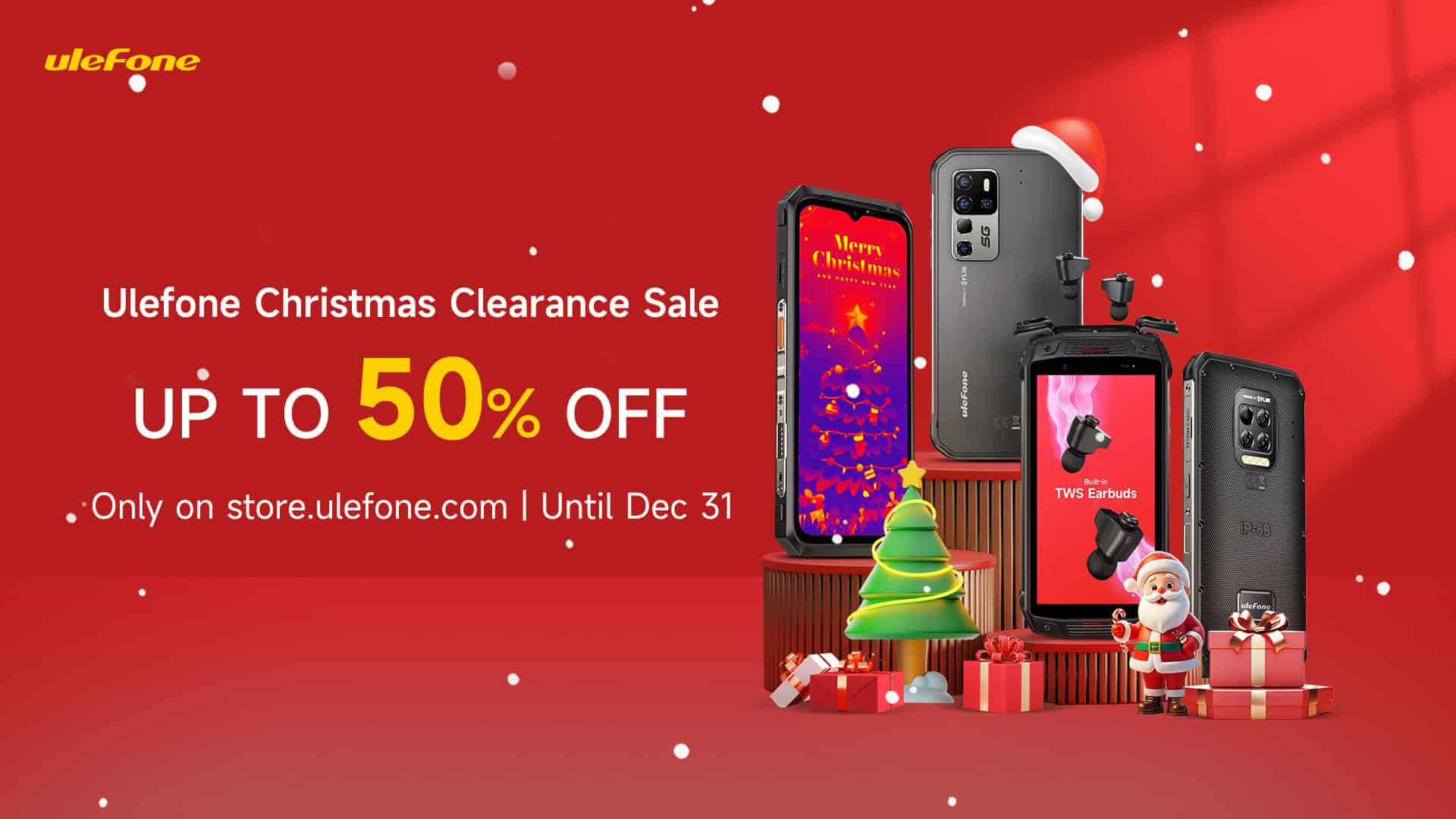 Ulefone startet Weihnachtsverkauf mit Rabatten von bis zu 50 %