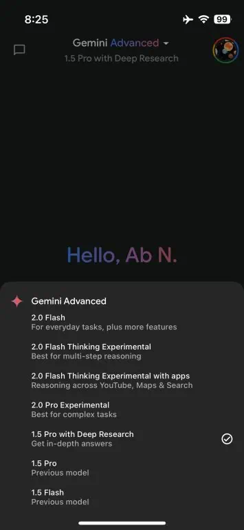Gemini Deep Research iPhone App