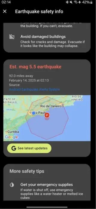 Android Erdbeben Fehlalarm Brasilien (1)