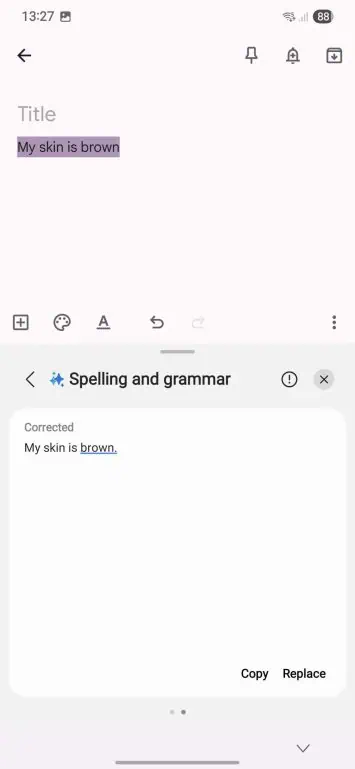 Galaxy AI -Inhalt filtern Hautfarbe braun