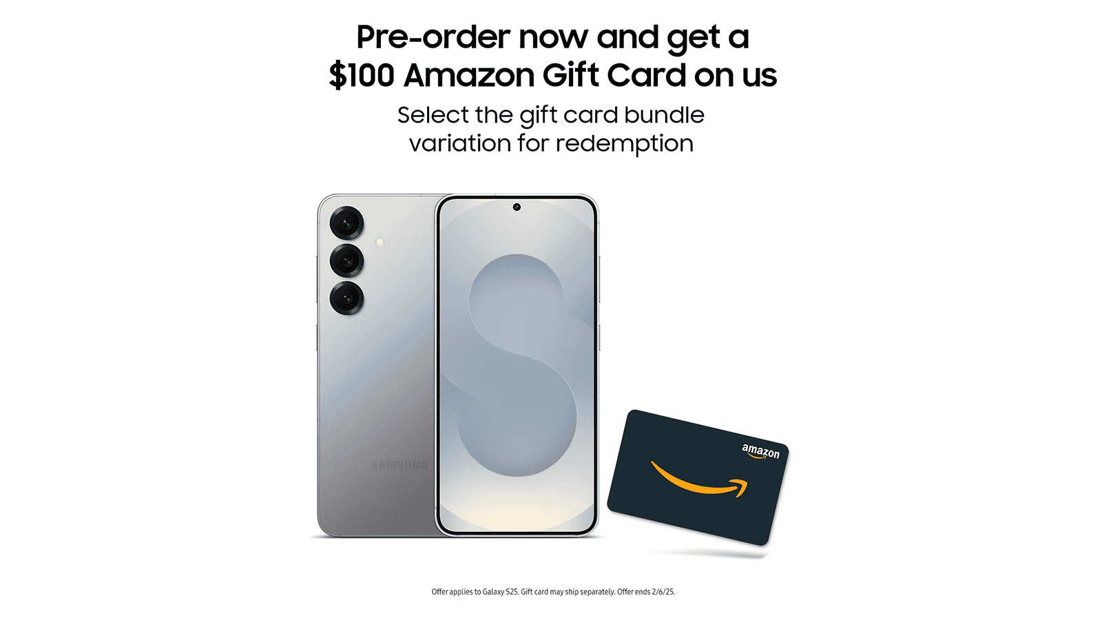 Ah Real Deal: Amazon bietet eine GC $ 100 GC mit Galaxy S25 Vorbestellung