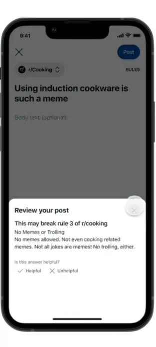 Überprüfen Sie die Post -Funktion Reddit