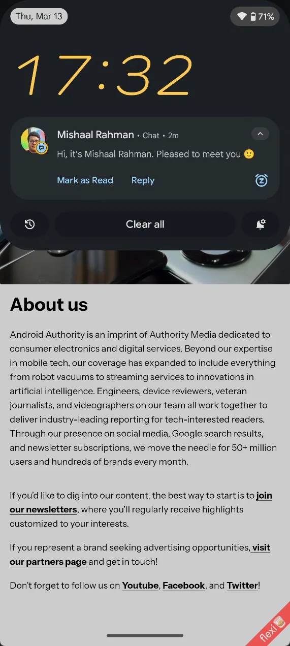 Benutzerdefinierte Uhr in neuem Android 16 Benachrichtigungsfeld 6 JPG