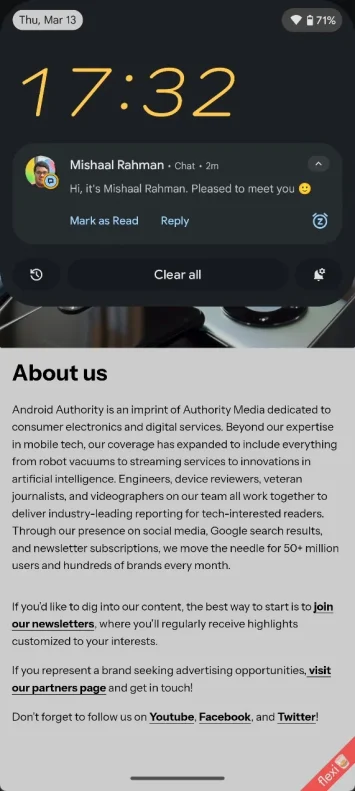 Benutzerdefinierte Uhr in neuem Android 16 Benachrichtigungsfeld 6 JPG