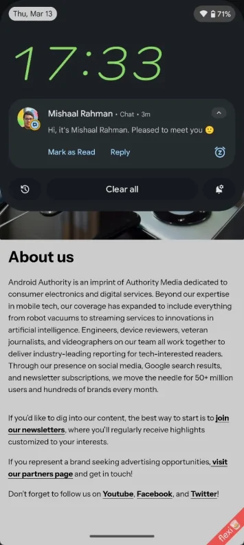 Benutzerdefinierte Uhr in neuem Android 16 Benachrichtigungsfeld 7 JPG