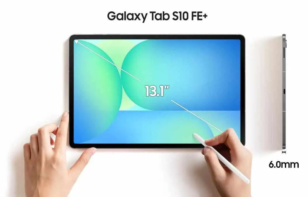 Galaxy Tab S10 Fe Plus -Dünnness -Leck