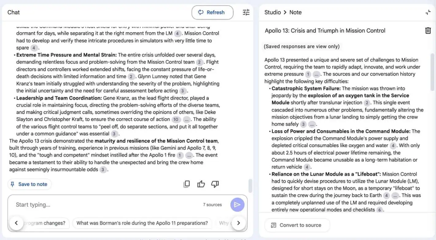NotebookLM Notizzitationen