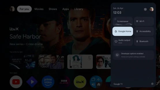 Chromecast Google TV Home Panel 2
