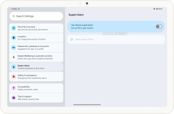 Überwachungseinstellungen in Android 16 Beta 4