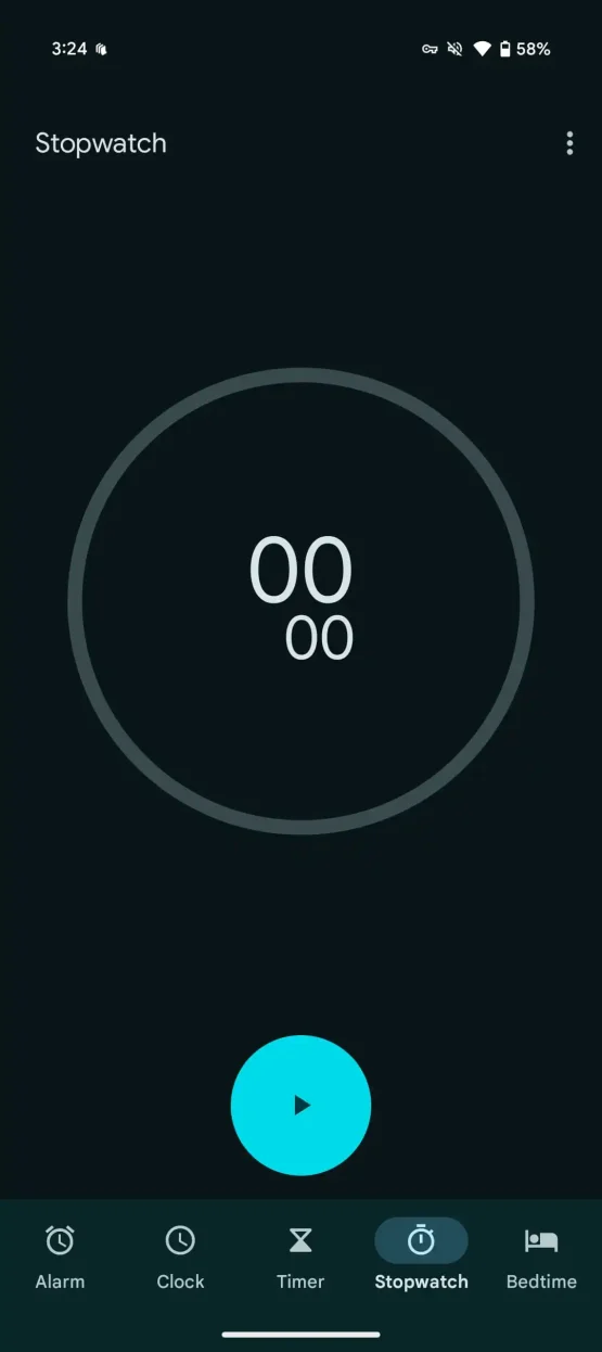 Google Clock -Material Sie aktuelle UI Stoppuhr 1