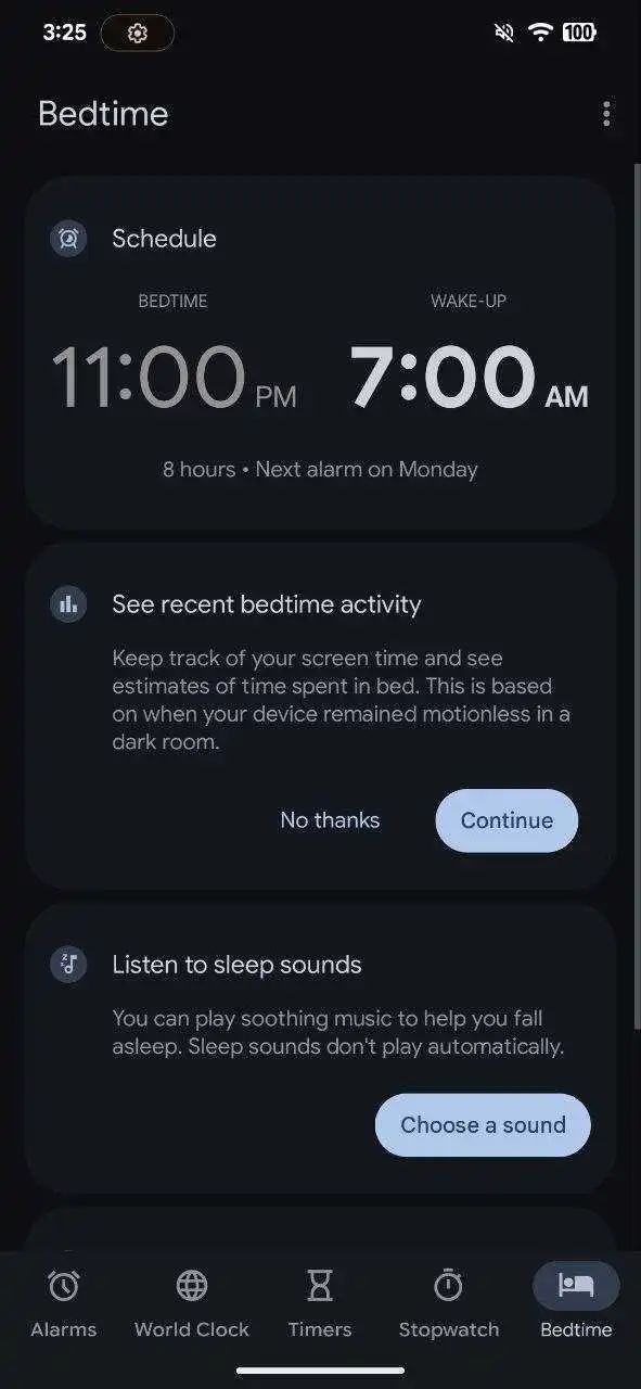 Google Clock ausdrucksstarke Neugestaltung Schlafenszeit 1