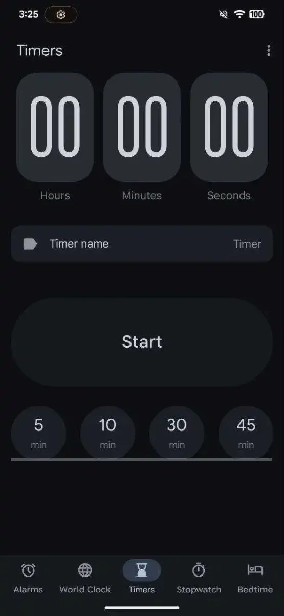 Google Clock ausdrucksstarker Redesign -Timer 1
